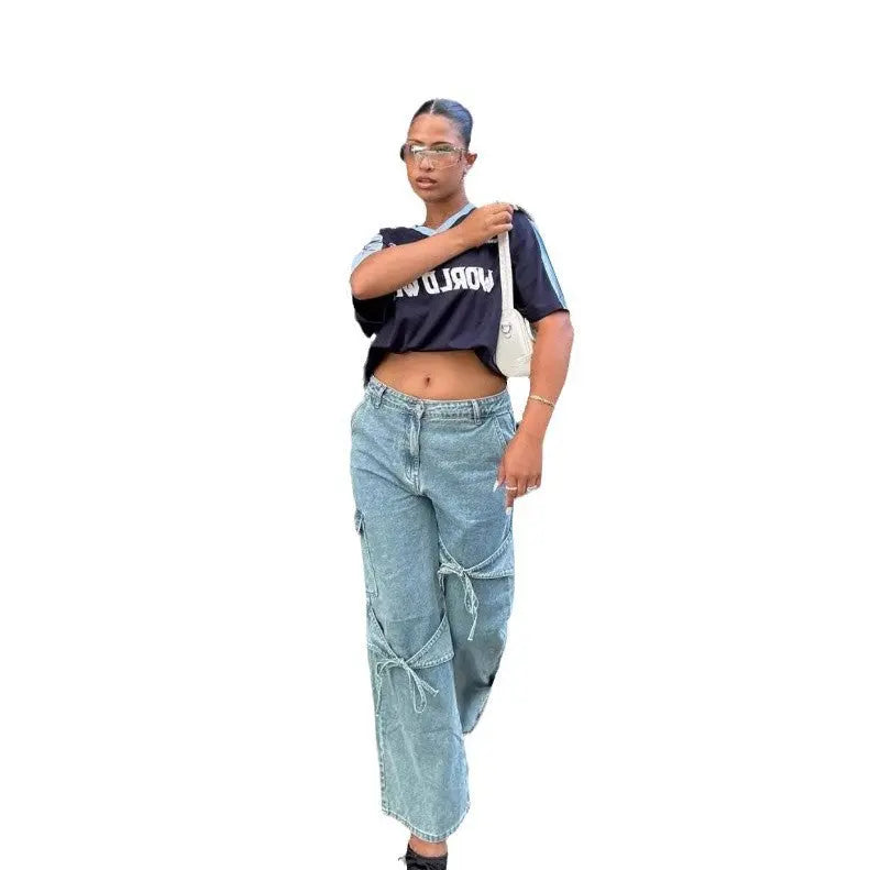 Women's Fashionable Wide Leg Pants Loose Trousers hercurva