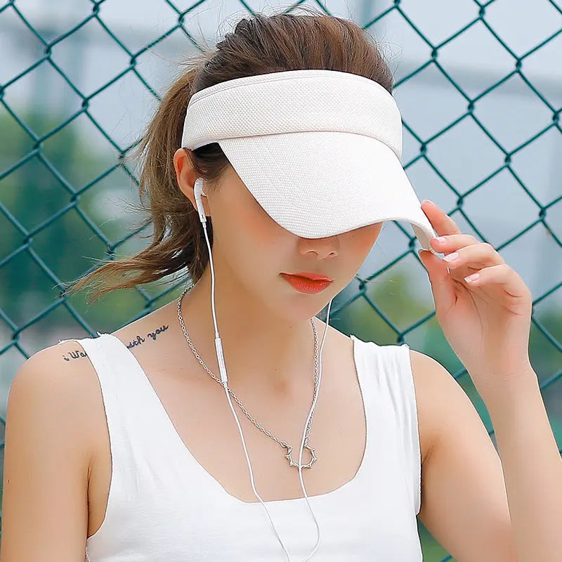 Sun Hat Visor Caps Summer Beach Sunhat Sport Headband Classic Cap Adjustable Sun Sports Visor Hat Baseball Cap hercurva