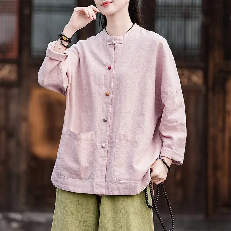 Retro Chinese-style Women's Blouse For Spring And Autumn hercurva