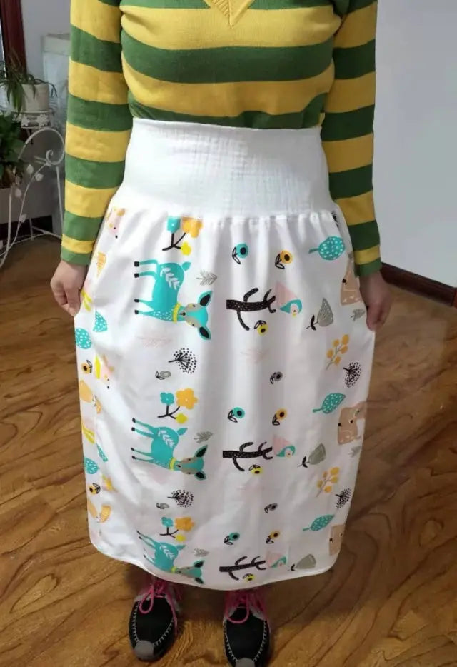 Cotton and bamboo fiber adult diaper skirt hercurva