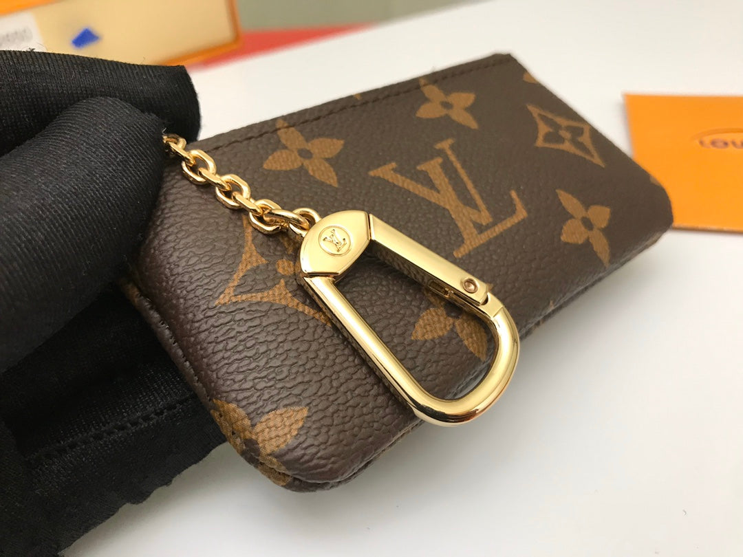 LV KEY POUCH 12 BROWN MONOGRAM CANVAS