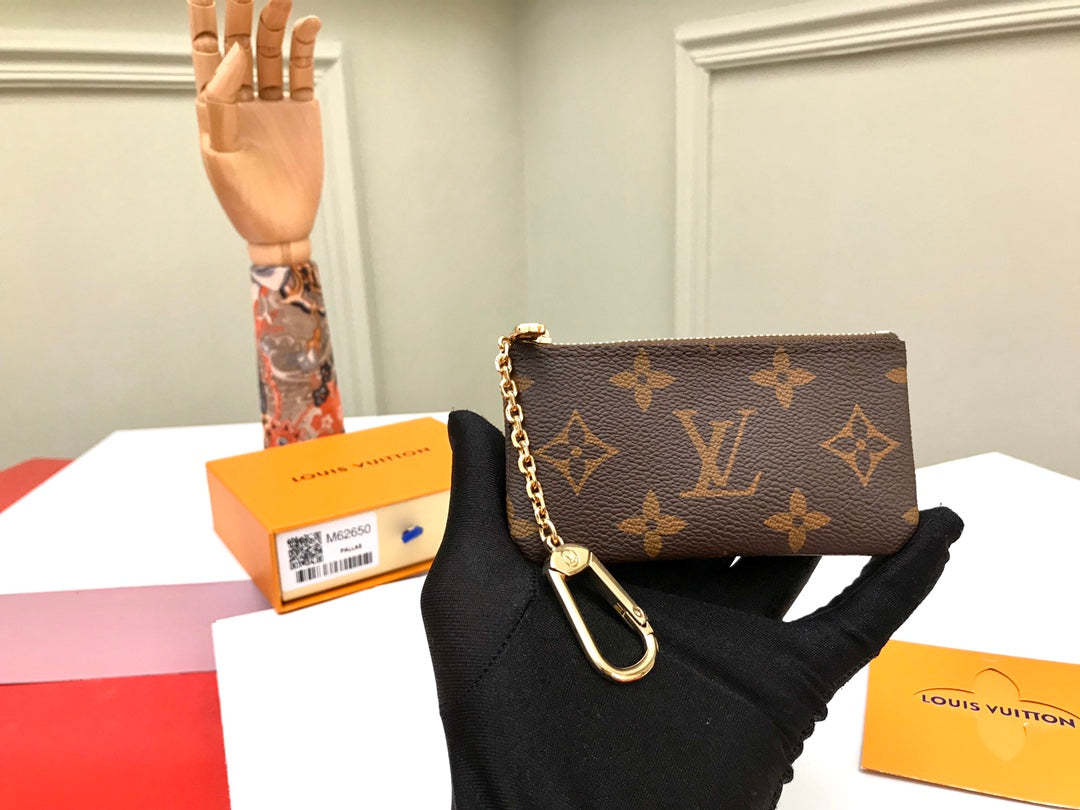 LV KEY POUCH 12 BROWN MONOGRAM CANVAS