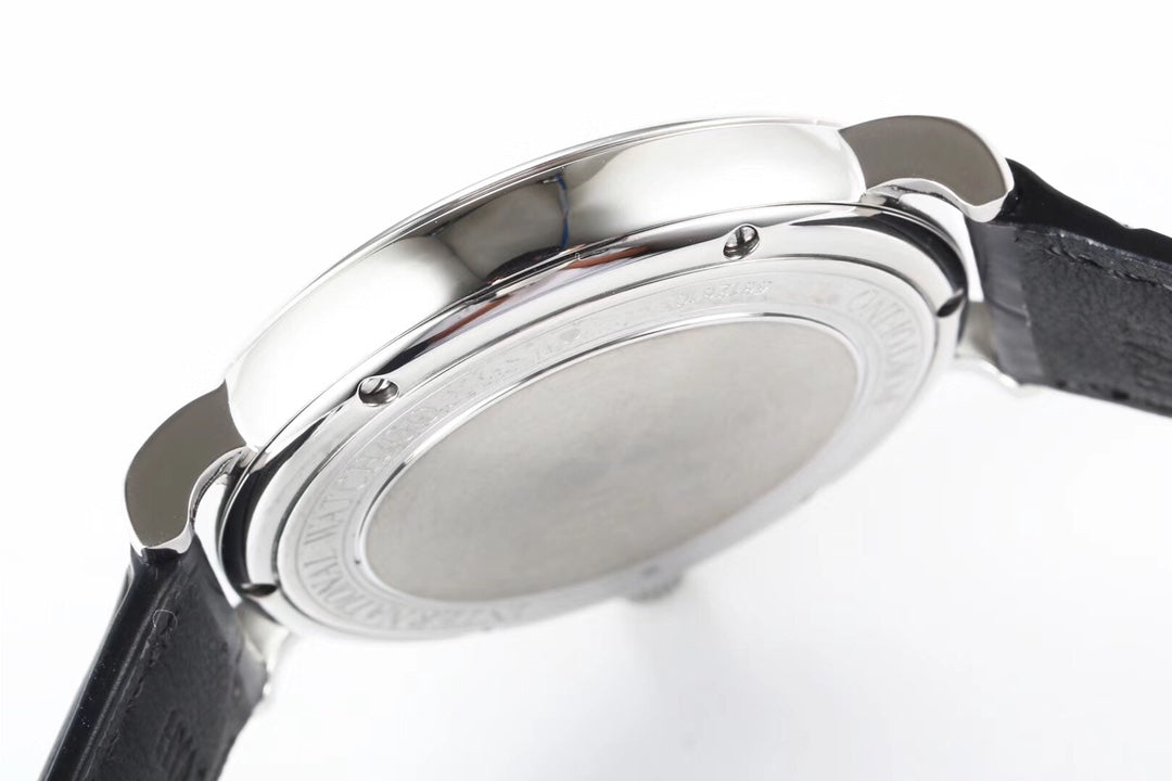 IWC Portofino 40mm Black Dial Steel Case Black Leather Strap