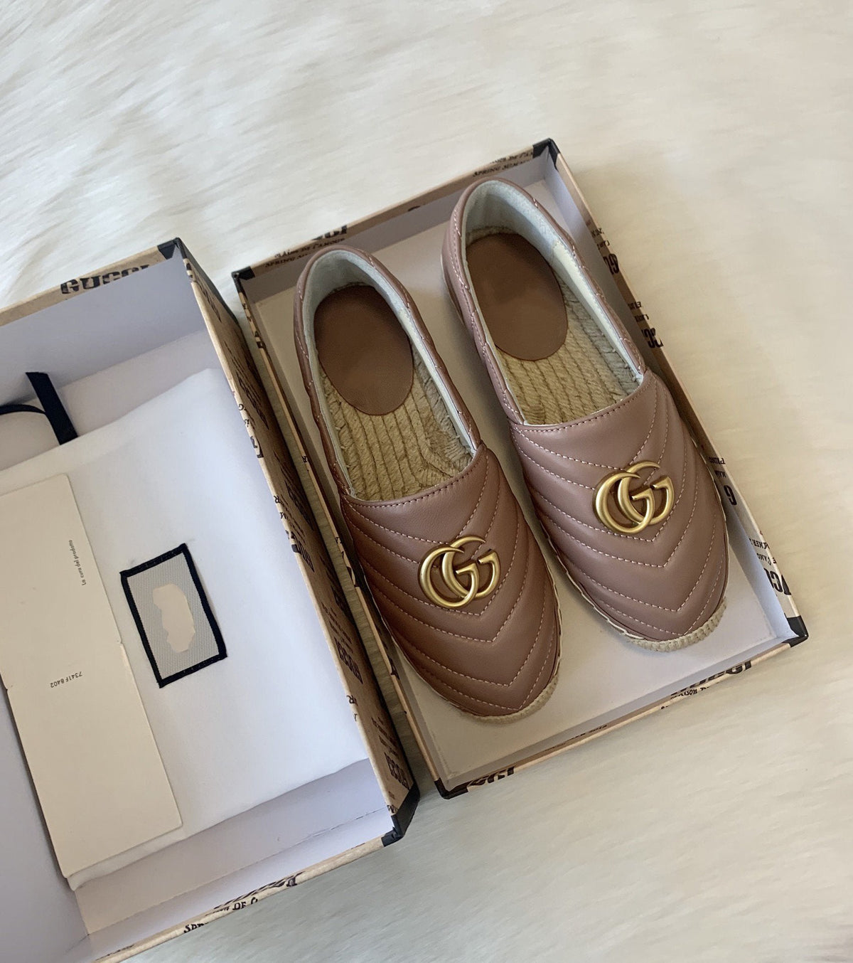 gg espadrilles dark powder pink calfskin