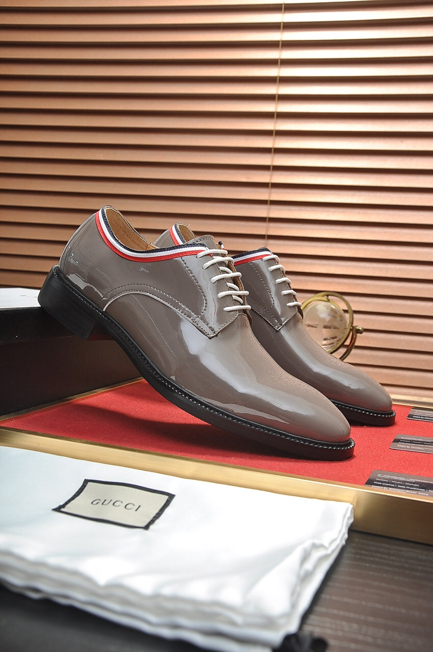 GG Men's Dress Shoe Grey Patent Leather 142176