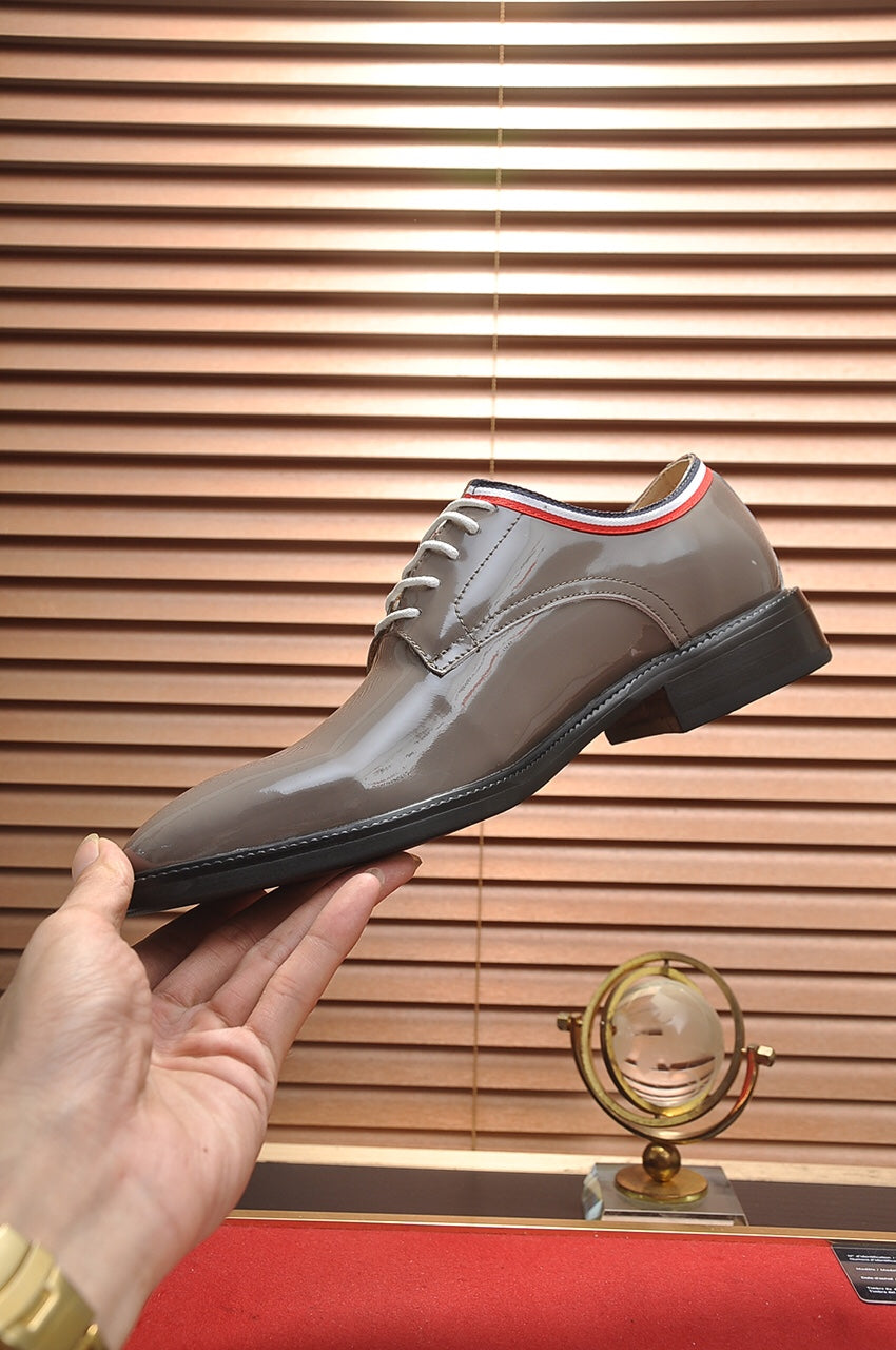 GG Men's Dress Shoe Grey Patent Leather 142176