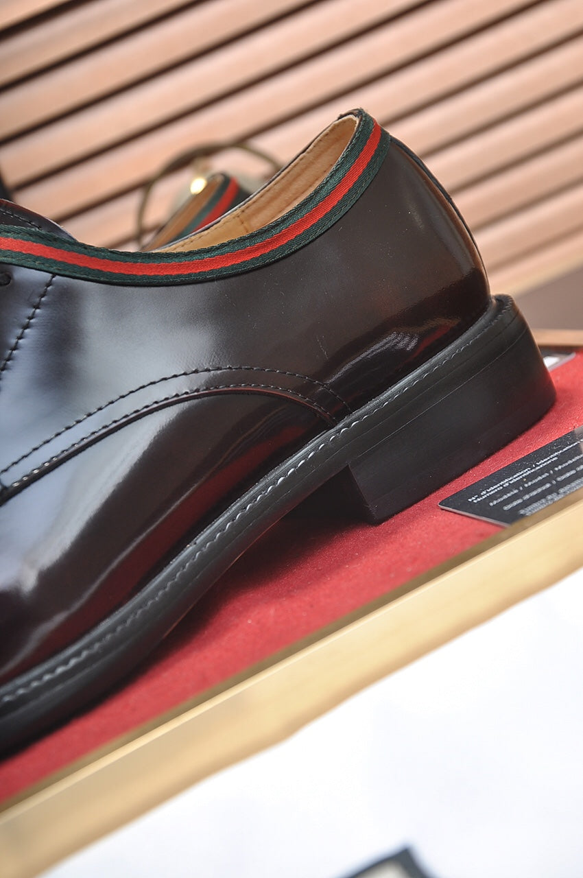 GG Men's Dress Shoe Dark Brown Patent Leather 140493