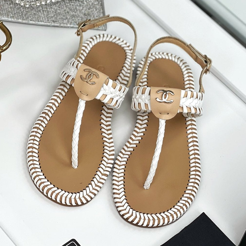 Chanel 2026 Braided Sandals Leather 162281