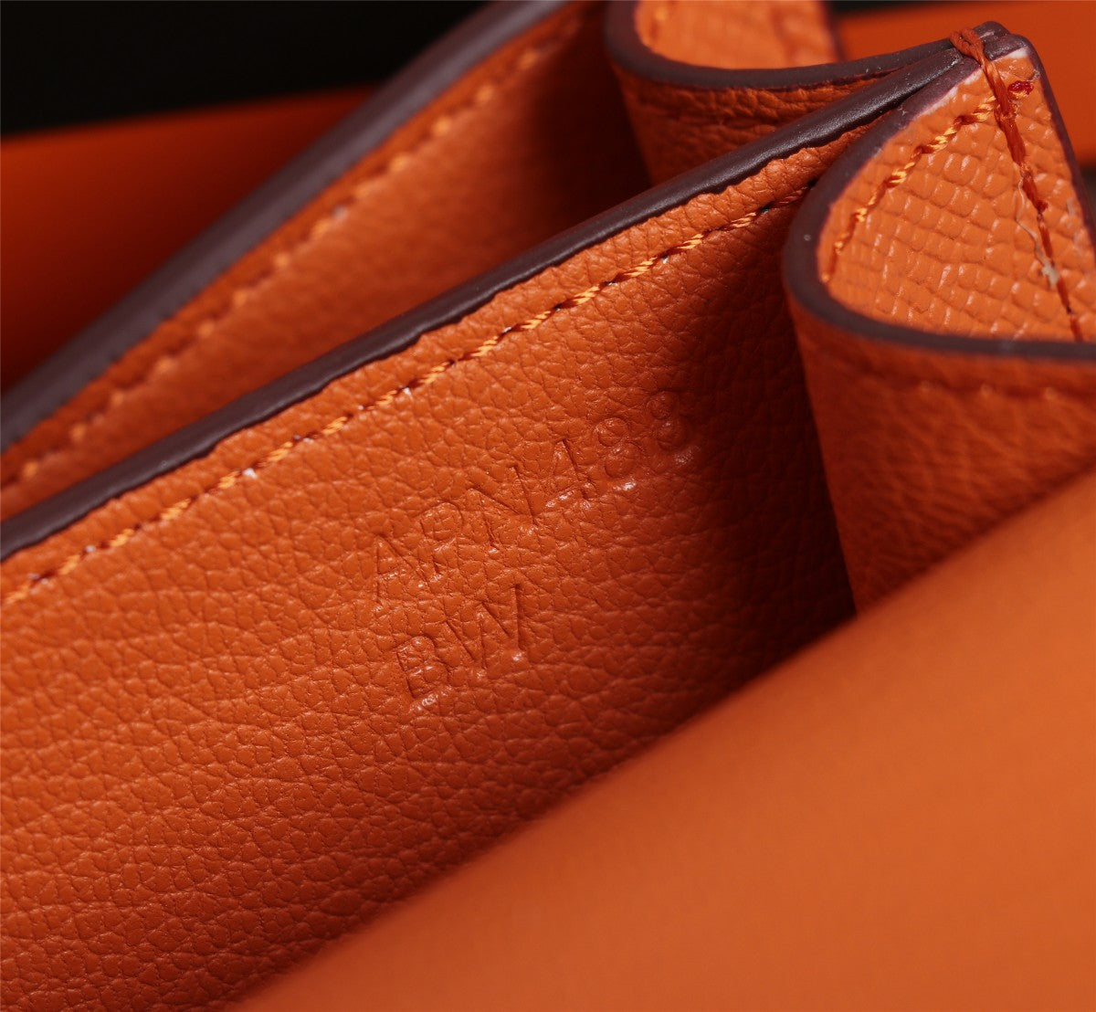 HM CONSTANCE BAGS 18 ORANGE EPSOM SILVER HARDWARE