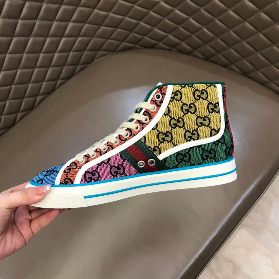 GG Men's  High-Top Sneaker Mullticolor Canvas 574751