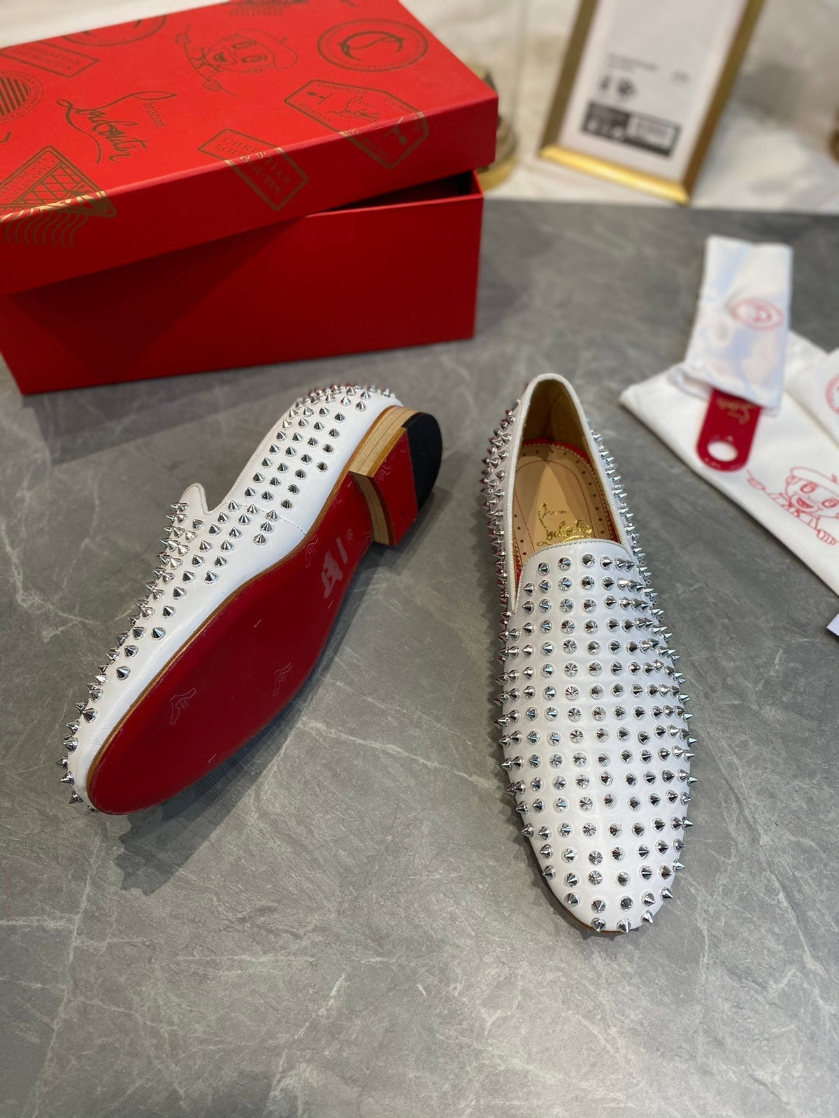 CL Dandelion Spikes Loafers Cowhide and Spikes 242406