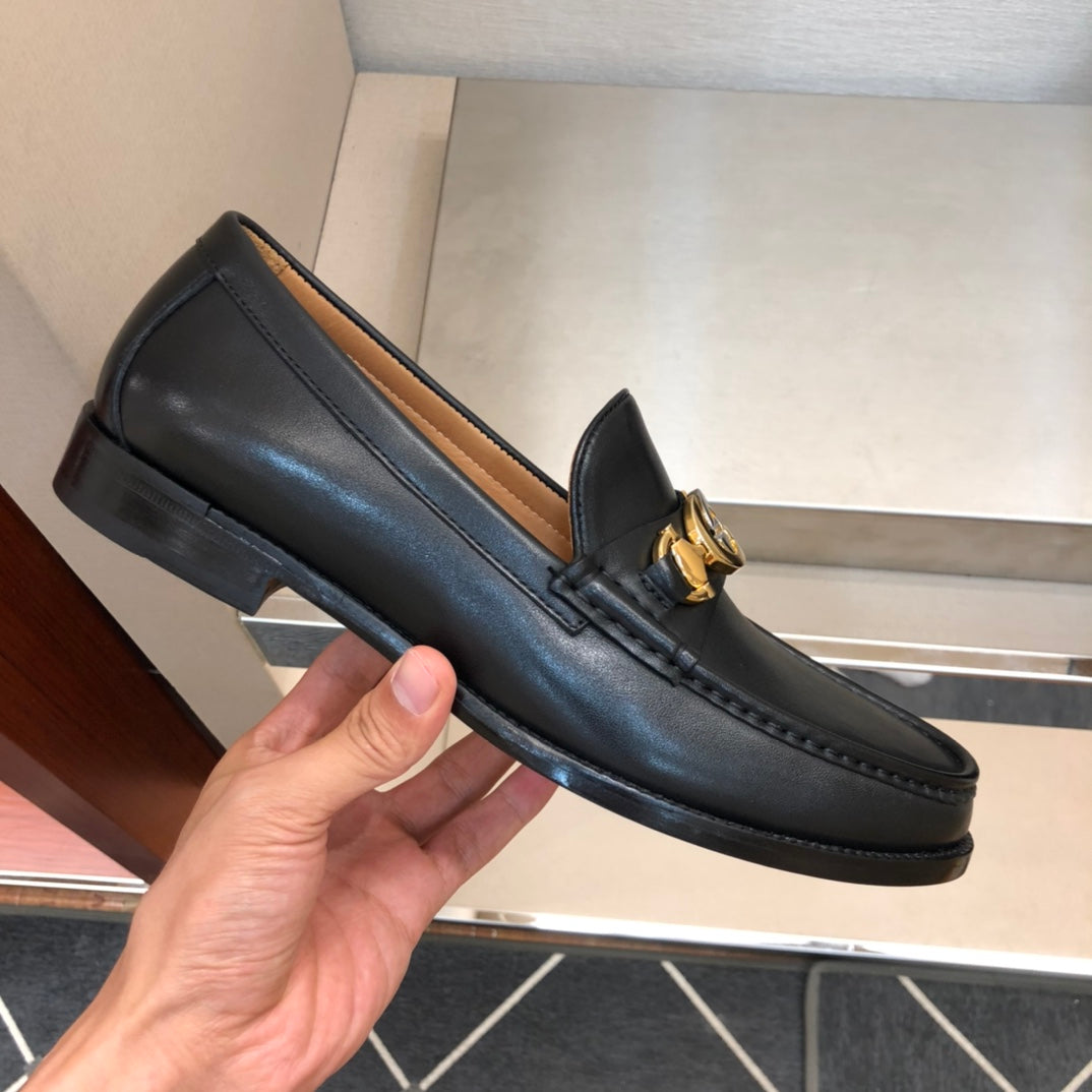 GG Men's Loafer Black Calfskin 525078