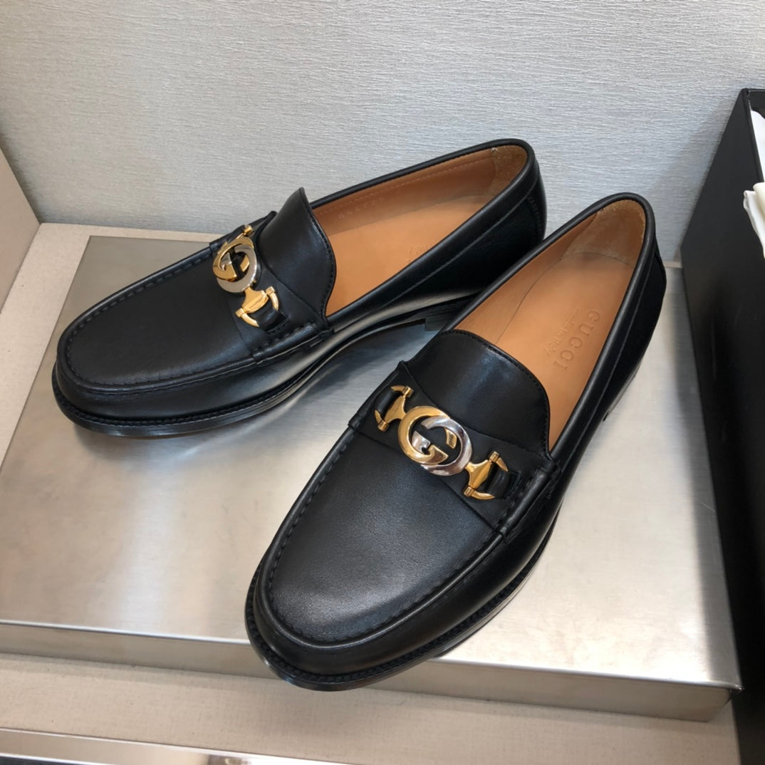 GG Men's Loafer Black Calfskin 525078