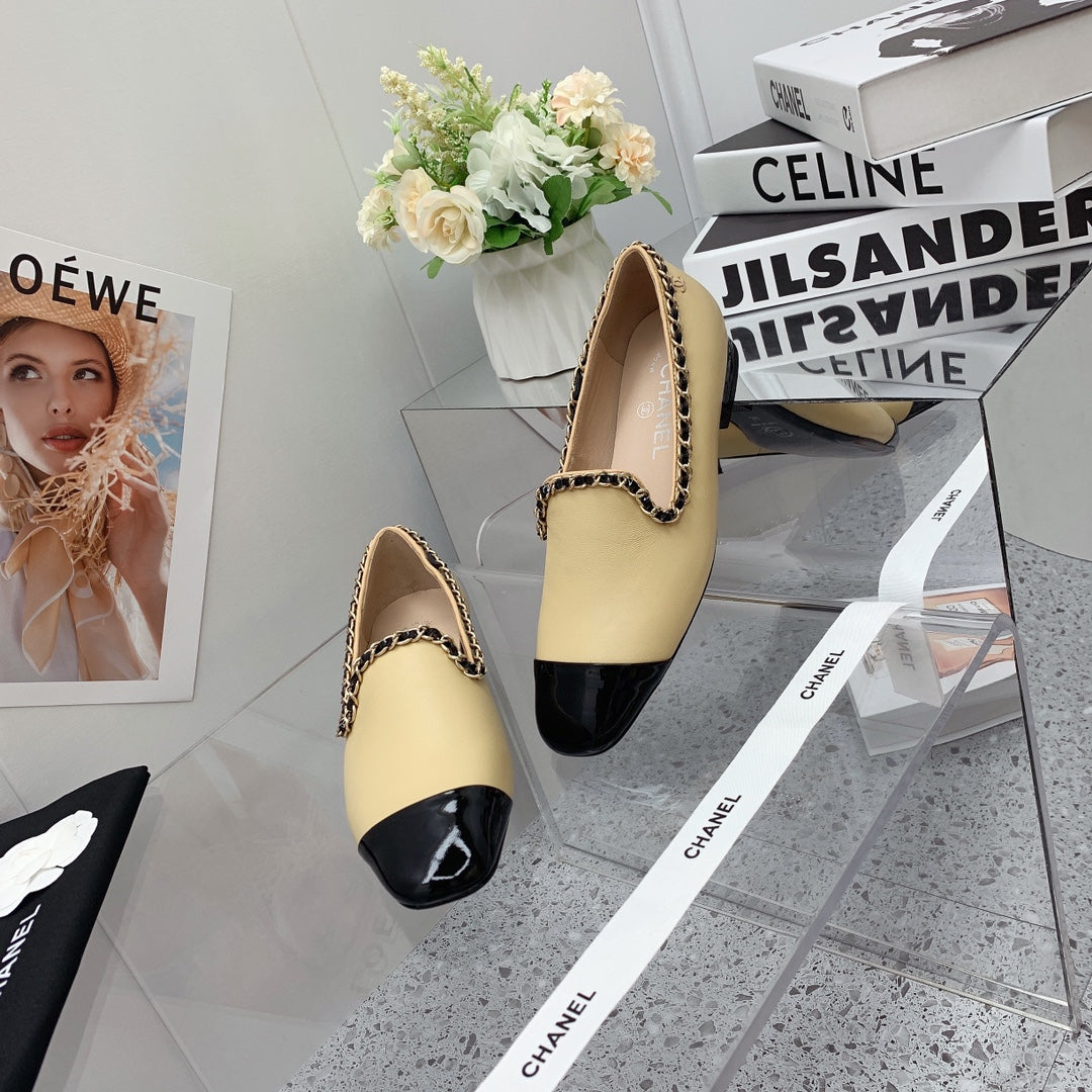 Chanel 2026 Chain Trim Loafers Sheepskin 162112