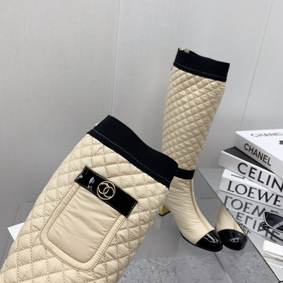 Chanel 2026 Knee-High Boots 50mm Fabric 162205