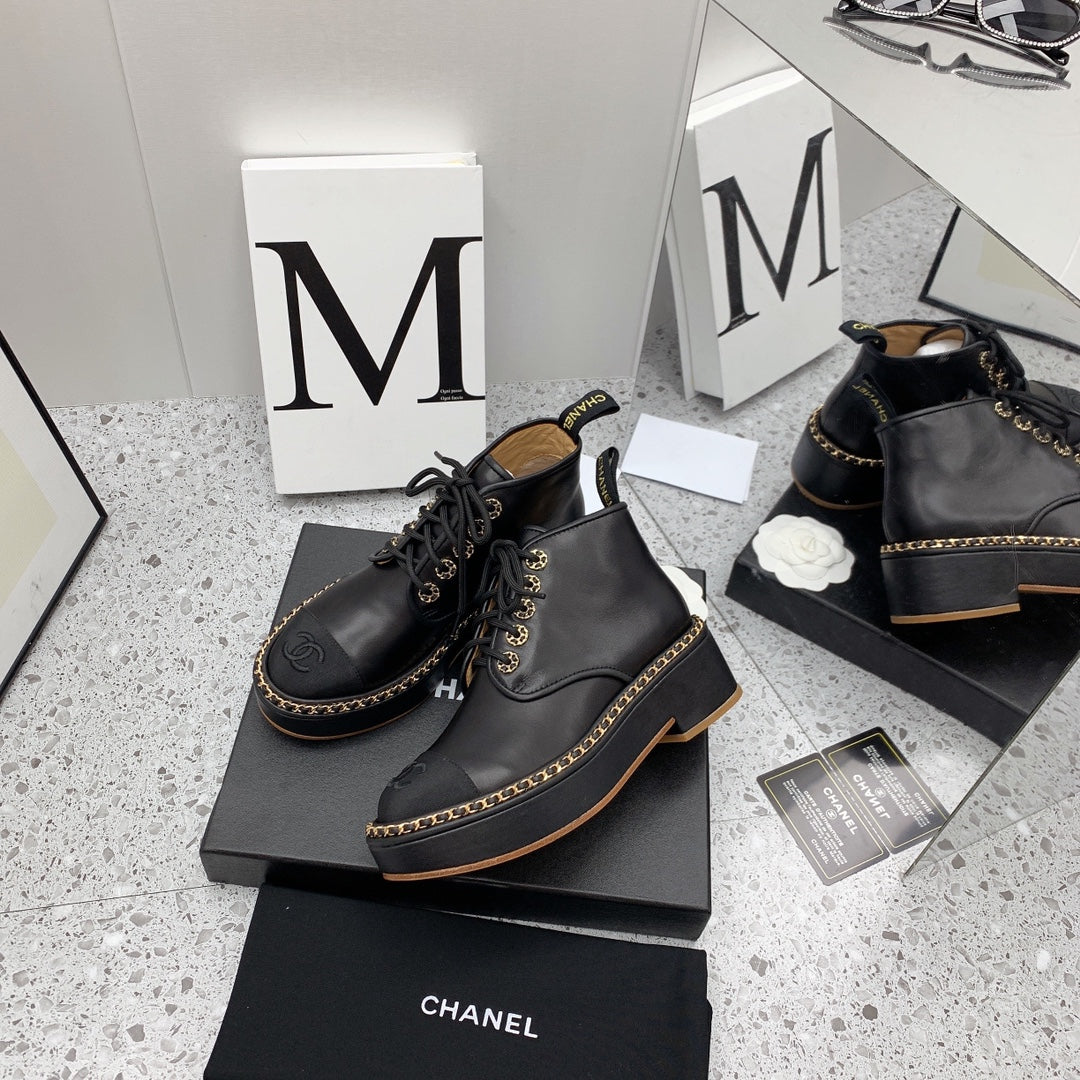 Chanel 2026 Ankle Boots Calfskin 162242