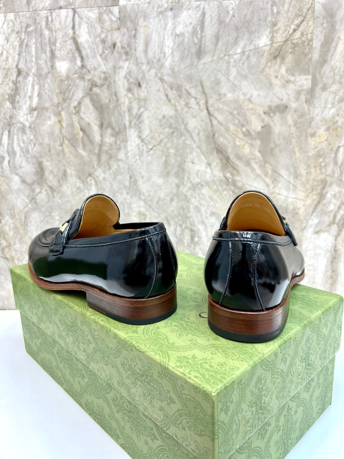GG Men's Tassel Loafer Black Patent Leather 548745