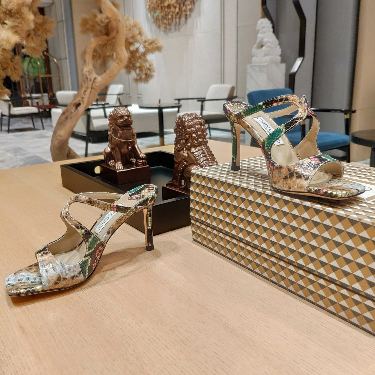Jimmy 25 Anise 85 Multicolor Snake Skin 240073