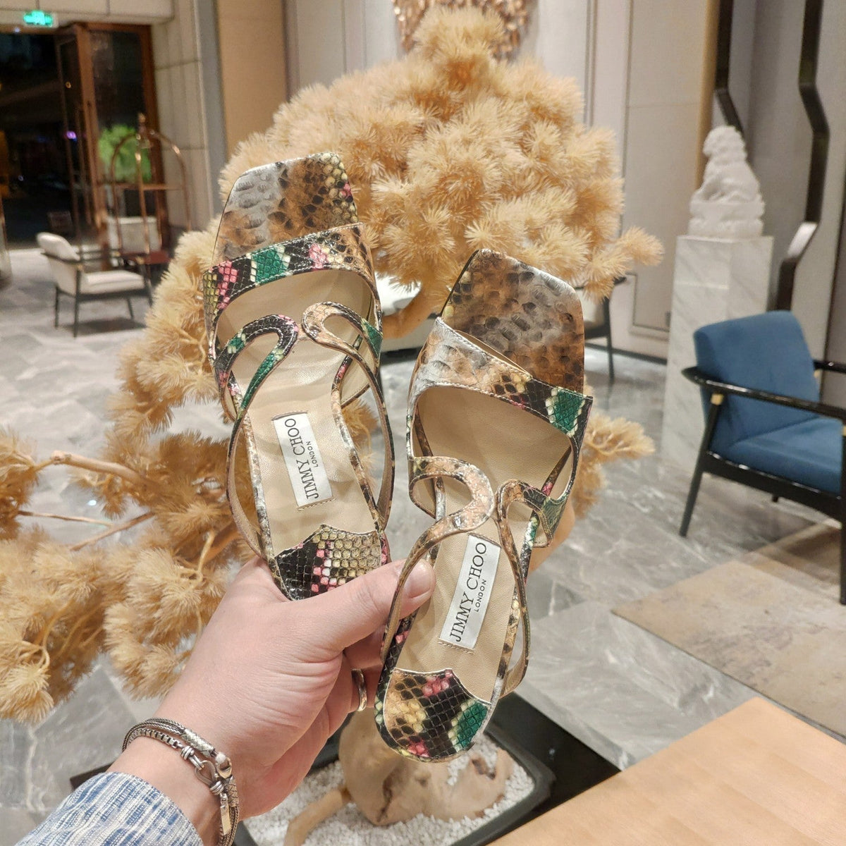 Jimmy 25 Anise 85 Multicolor Snake Skin 240073