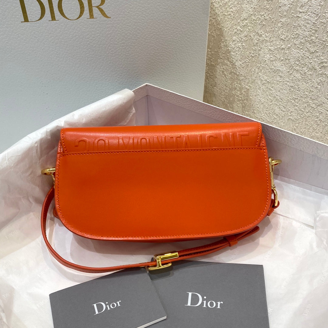 medium cd east west bobby 22cm dark tan calfskin ghw
