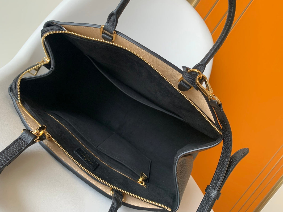 LV Petit Palais Bag Black White Cowhide 241141