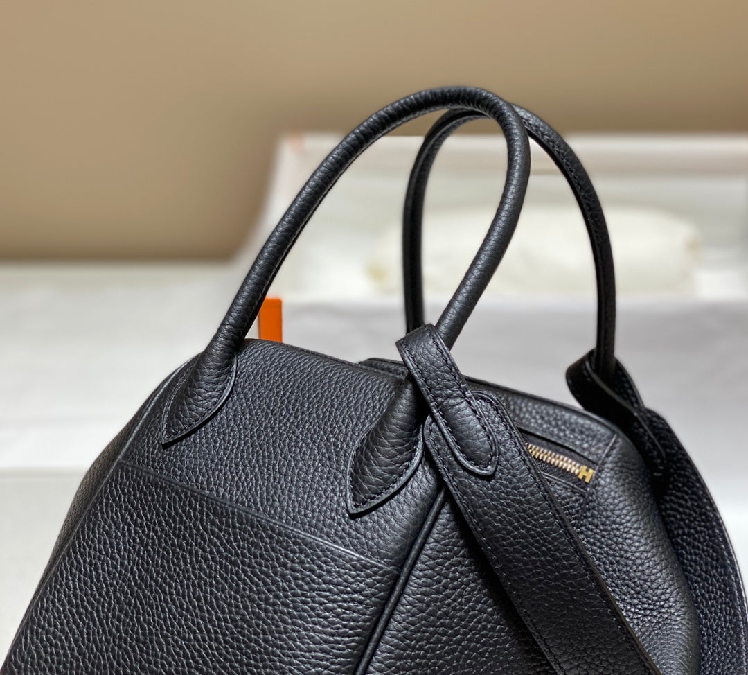 HM LINDY 30 BAG BLACK TAURILLON CLEMENCE LEATHER