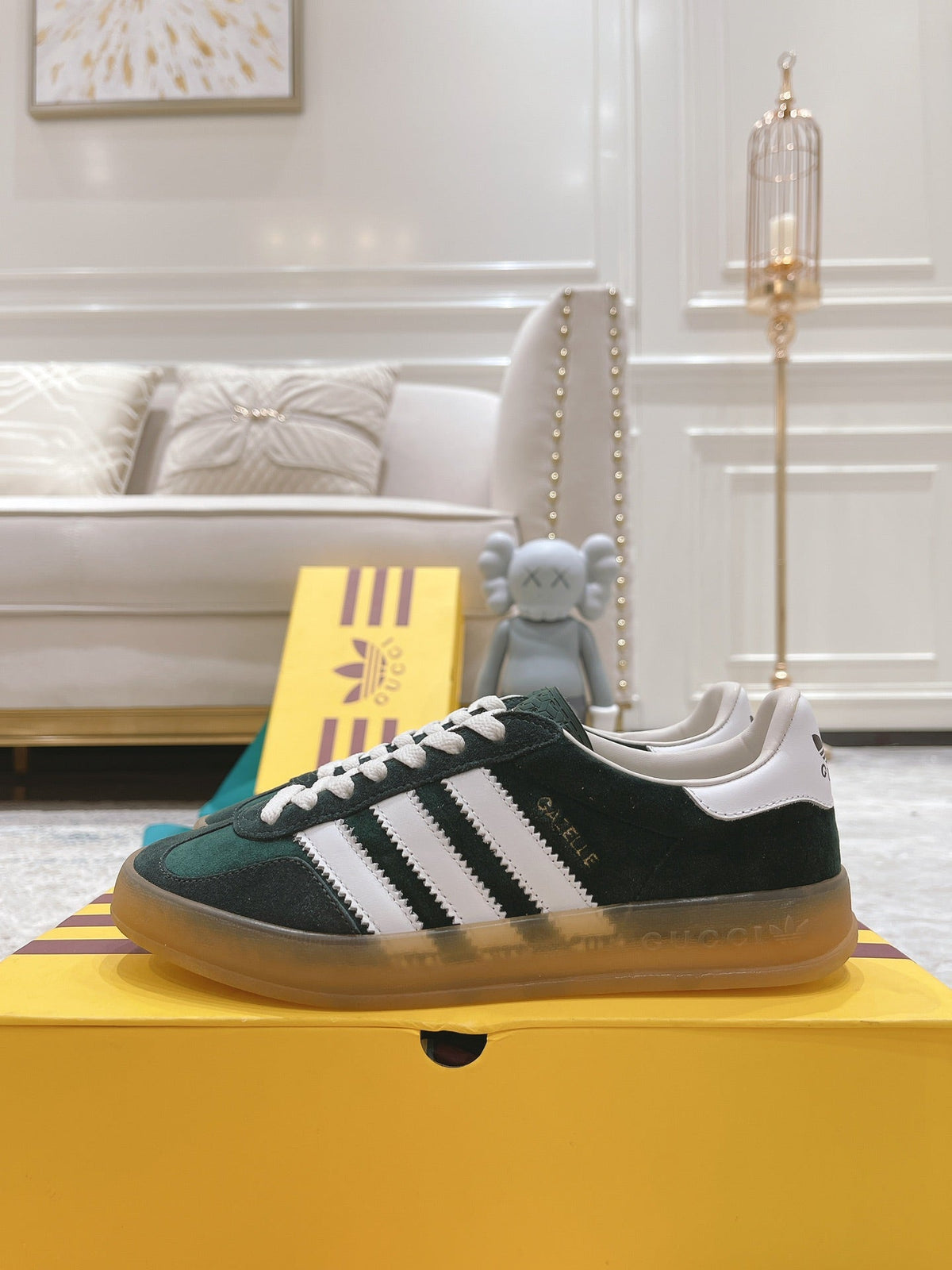 GG & ADIDAS GAZELLE SNEAKER GREEN SUEDE