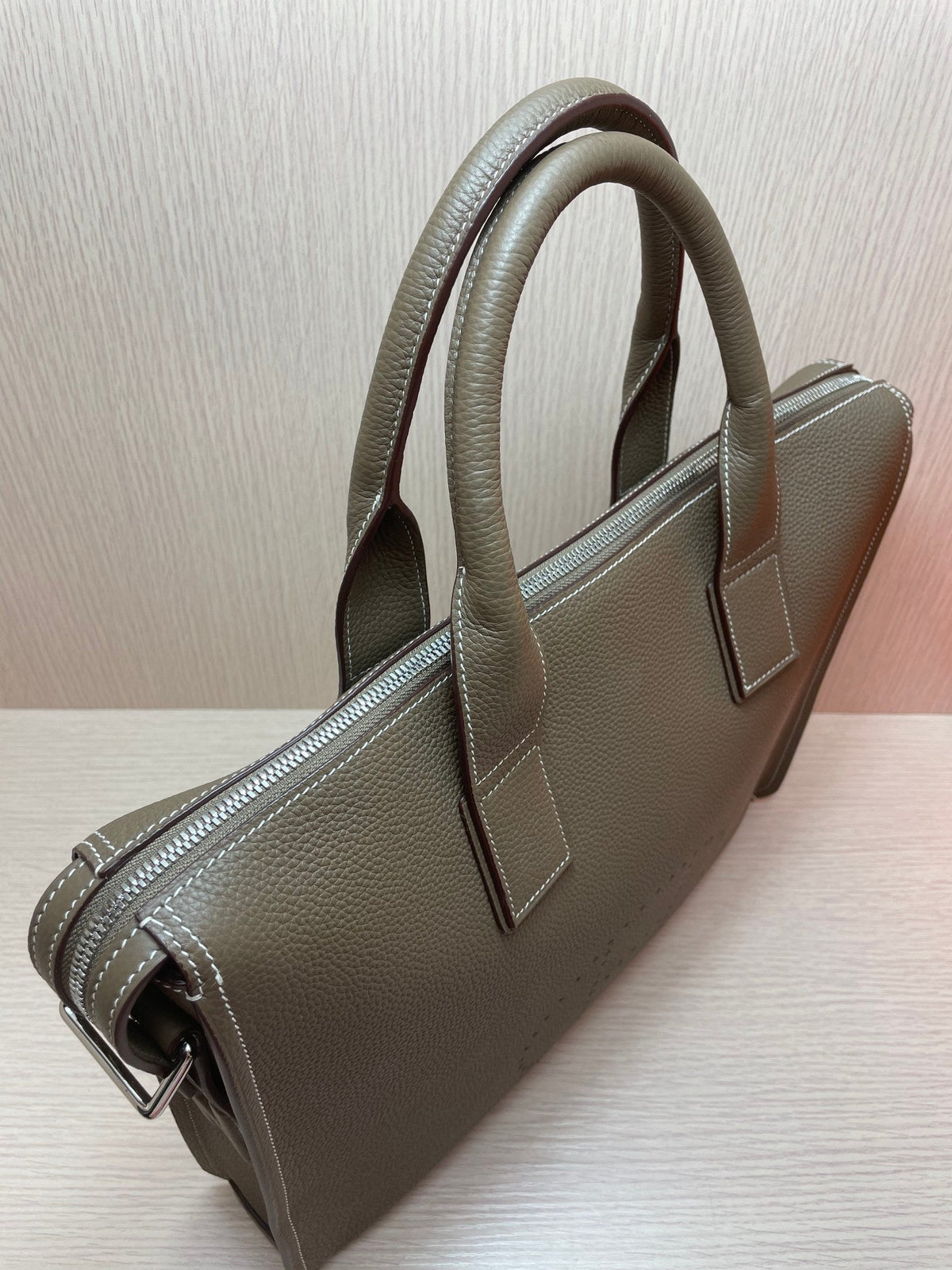 High-end Hermes 2026 Large H Briefcase 39cm Togo Leather