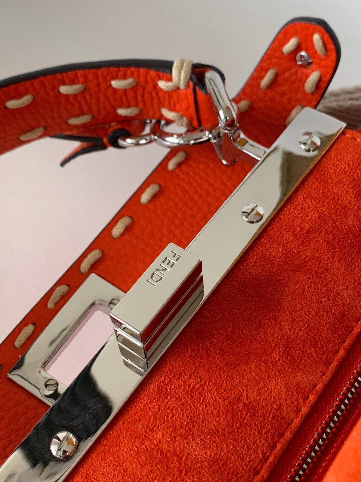 Peekaboo Mini Selleria Bag 23cm red leather shw with 220 hand-sewn stitches