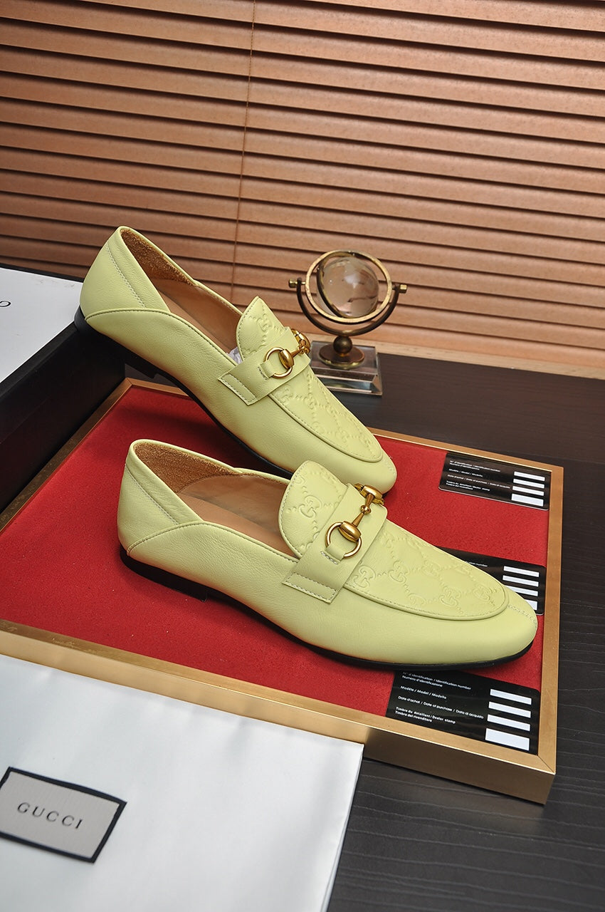 GG Men's Jordaan Loafer Light Green Cowhide 726293