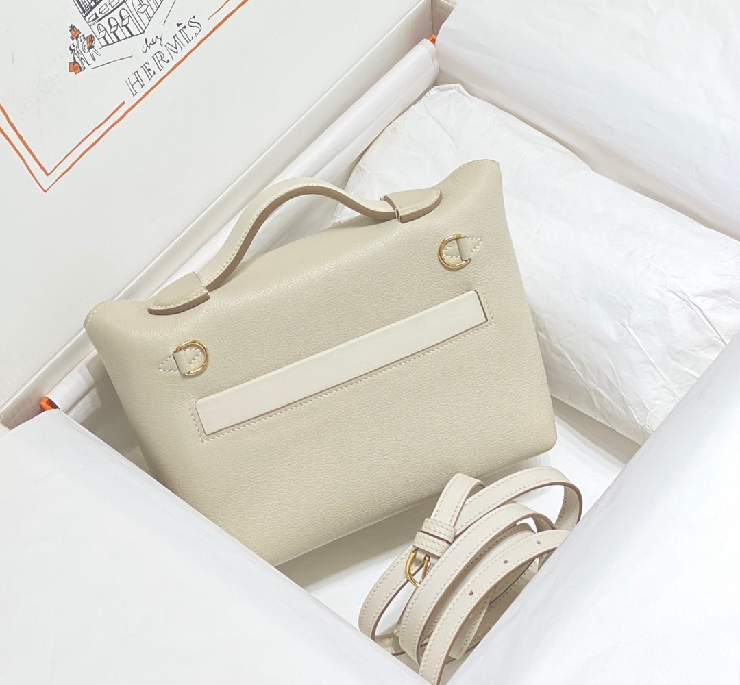 HM 24/24 Mini Bag 21cm Cream Evercolor Gold Hardware