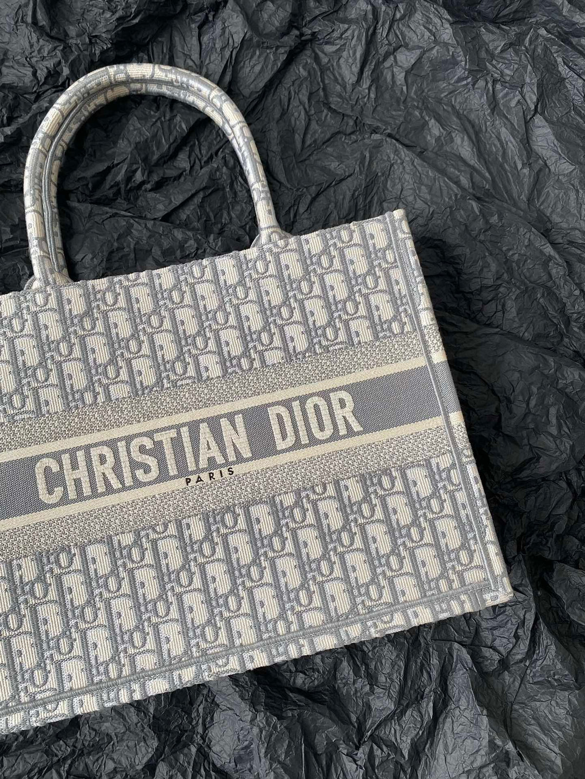 Medium CD Book Tote 36cm Grey