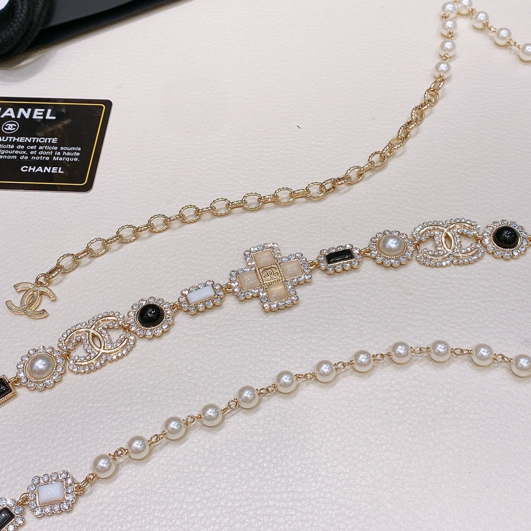 Chanel 2026 Pearls Crystals Chain Belt 206280