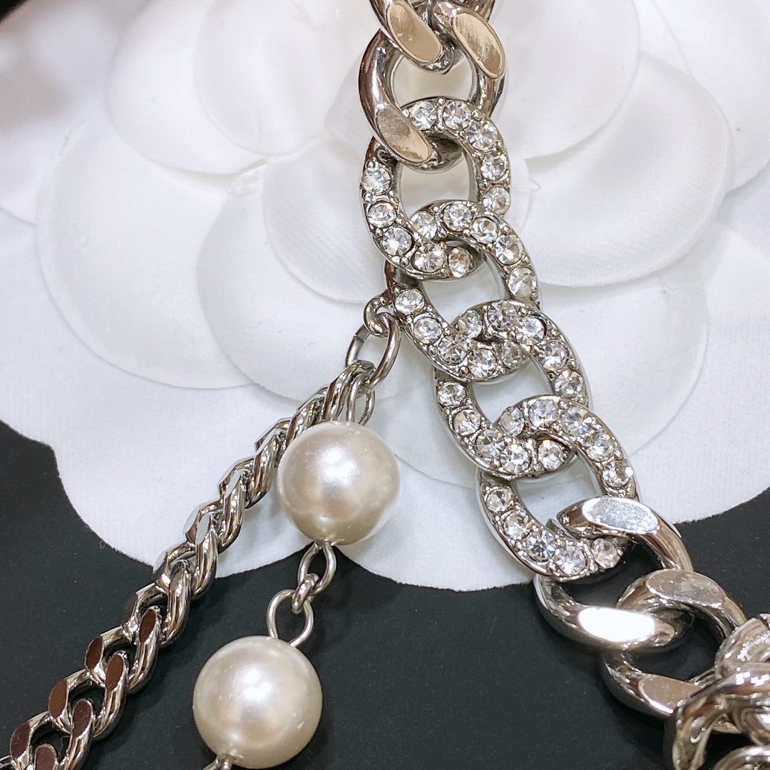 Chanel 2026 Rhinestones Pearl Chain Belt 206274