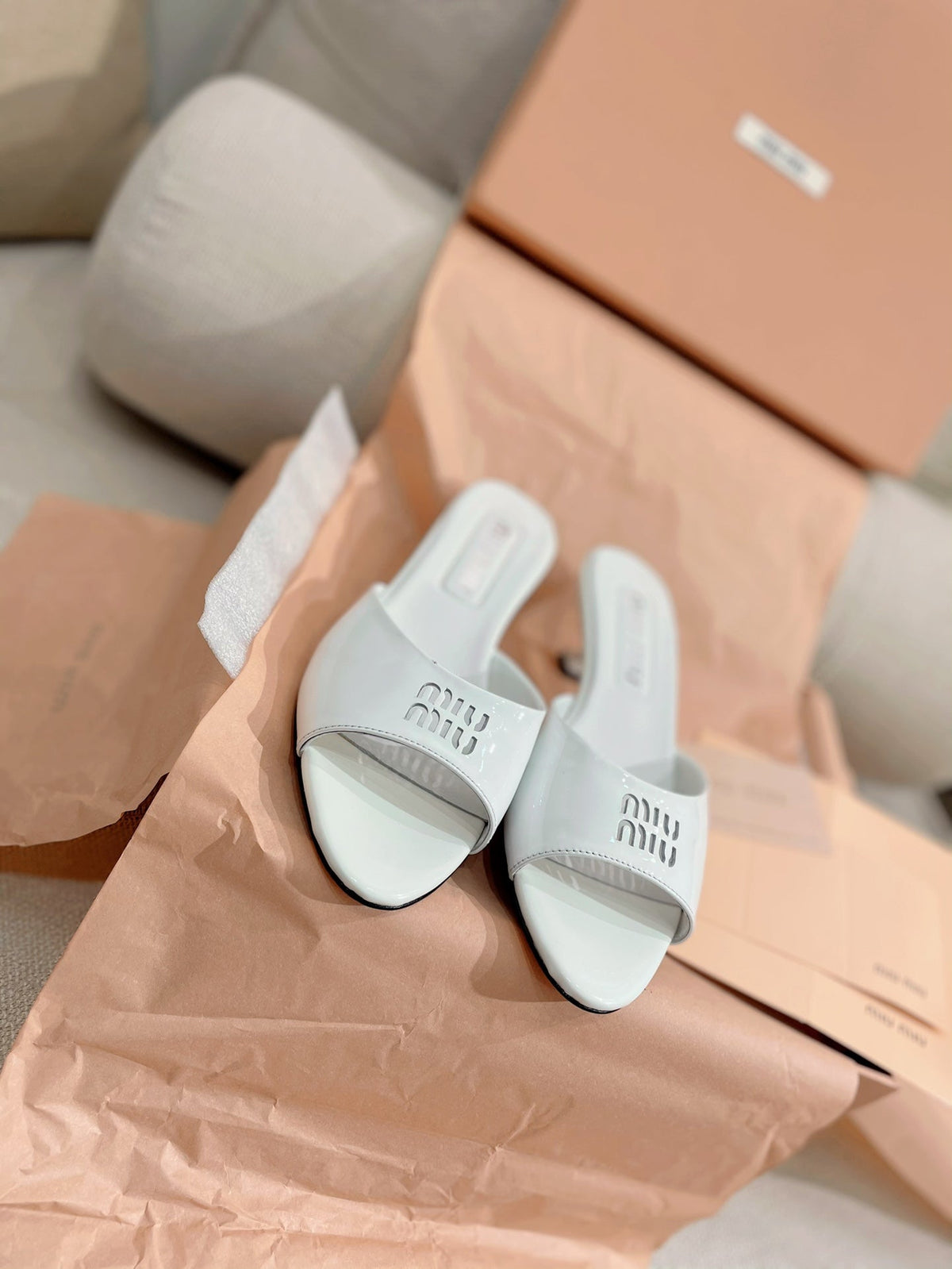 Miu Miu 2026 Sandals 45mm Patent Leather 155493