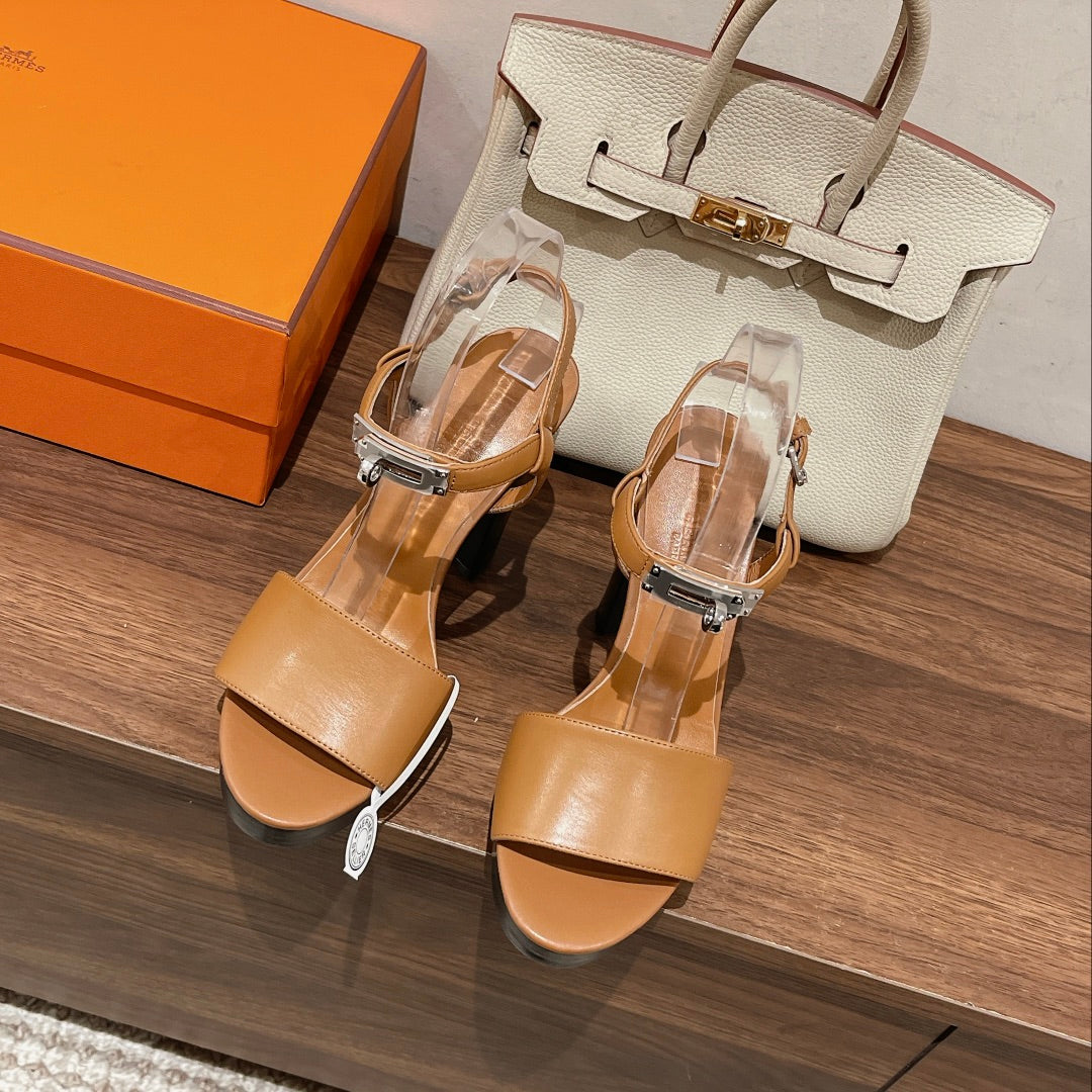 GLAM SANDAL 110 TAWNY LAMBSKIN