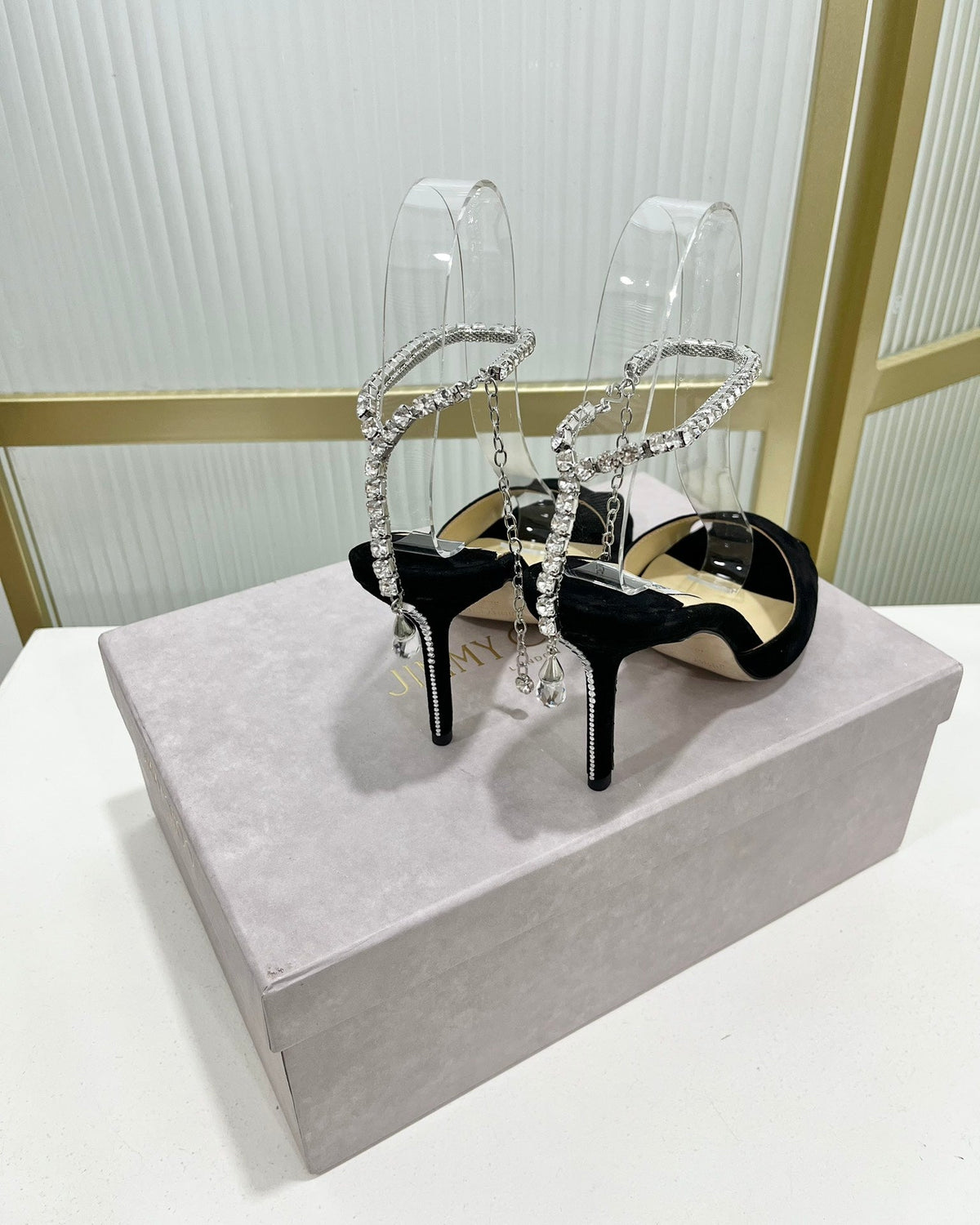Jimmy Saeda Sandal 85 In Black Suede 587728