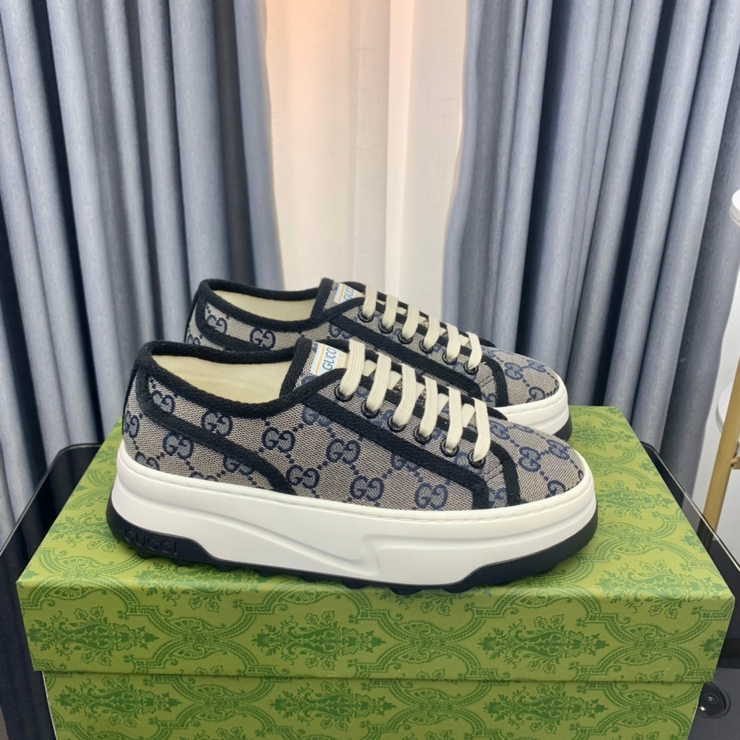 GG SNEAKER FLATFORM LEAD CANVAS