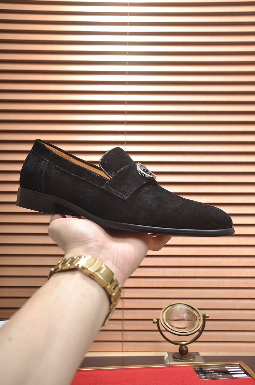 GG Men's Loafer Black Suede 552794