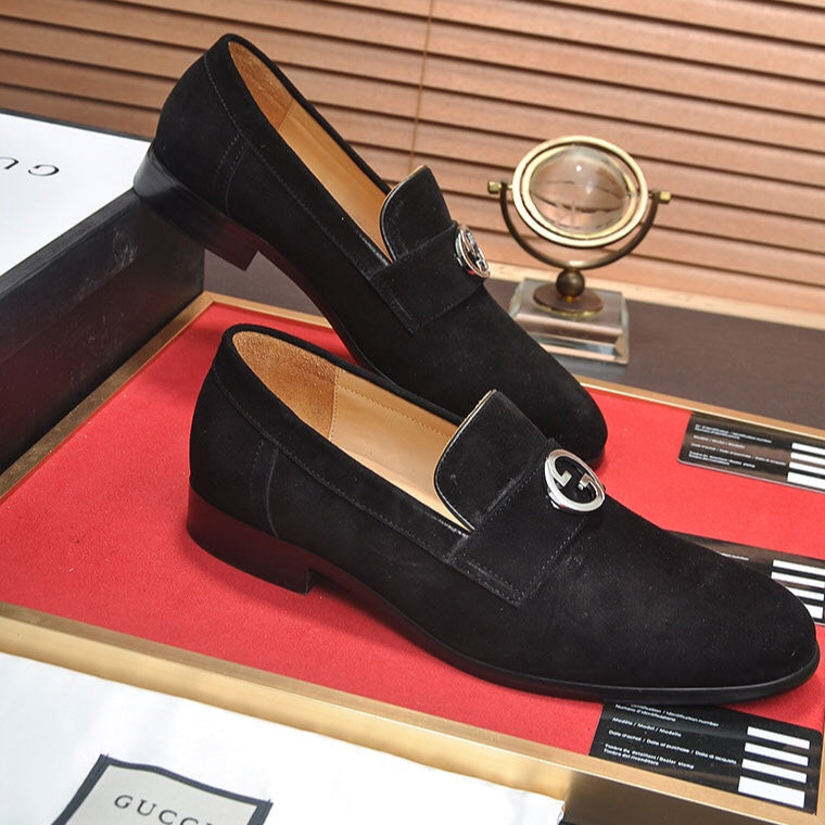 GG Men's Loafer Black Suede 552794