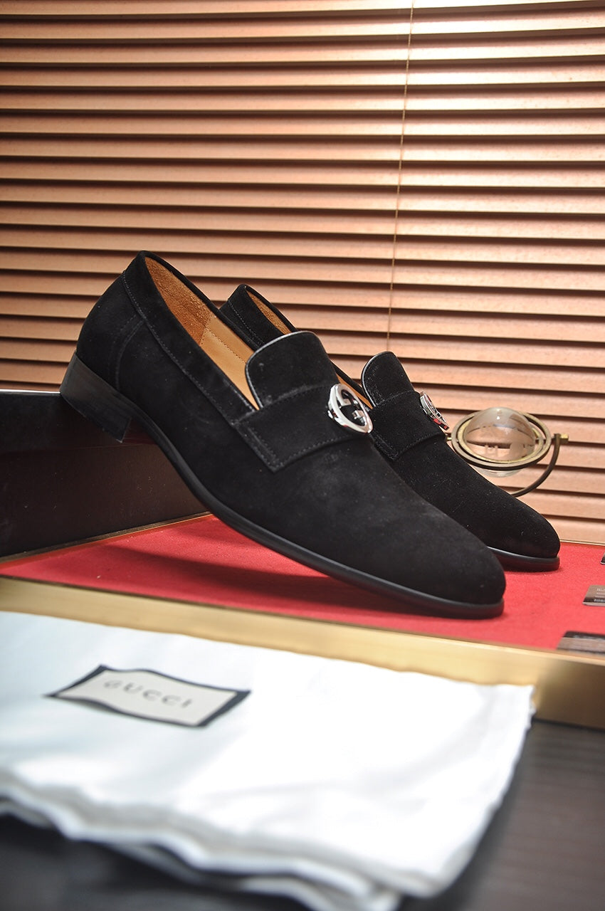 GG Men's Loafer Black Suede 552794
