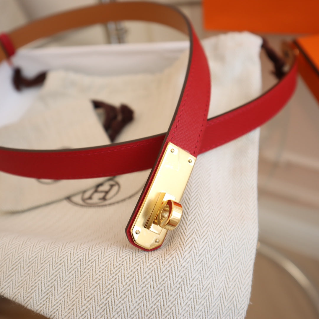 hm kelly belt 18mm dark red epsom leather