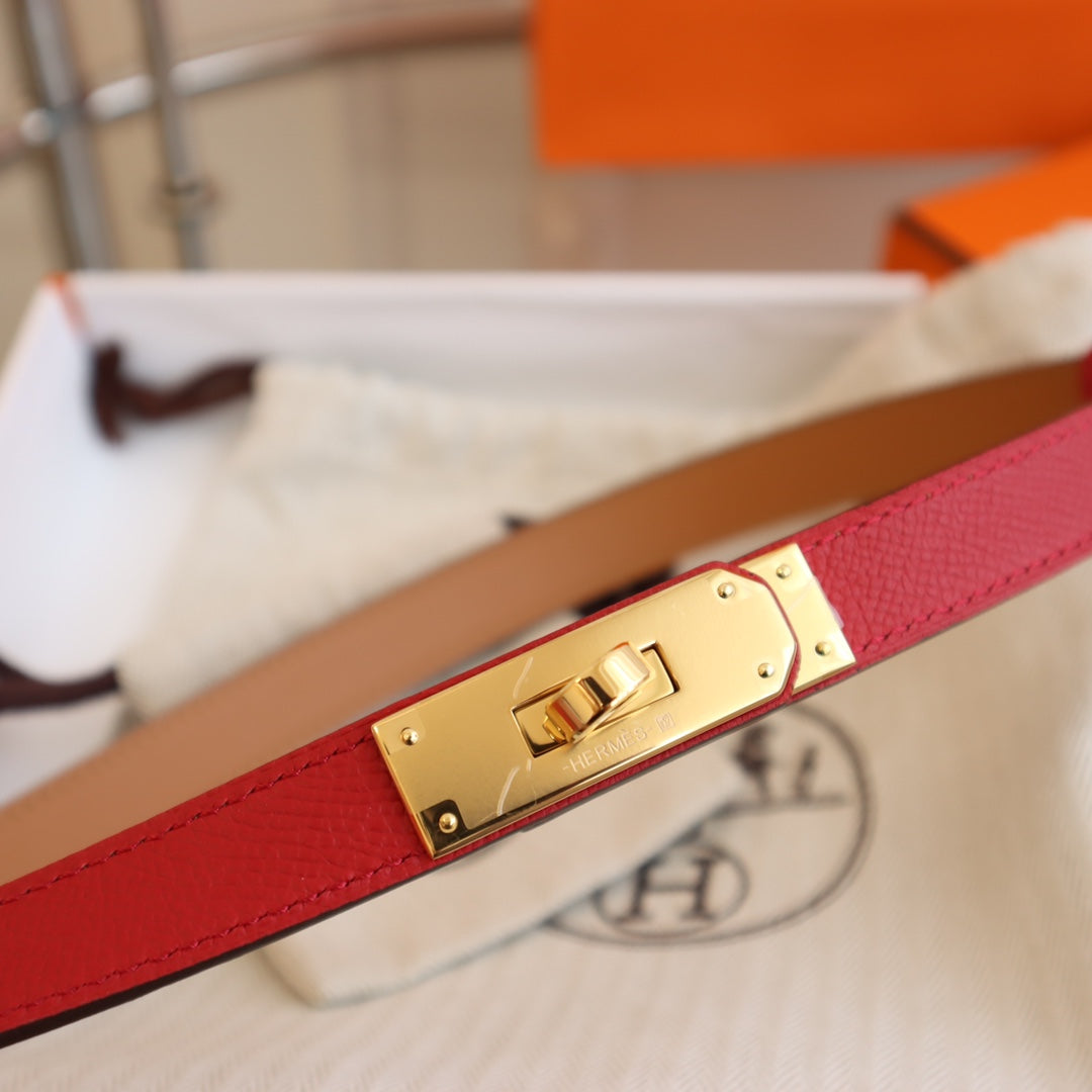 hm kelly belt 18mm dark red epsom leather