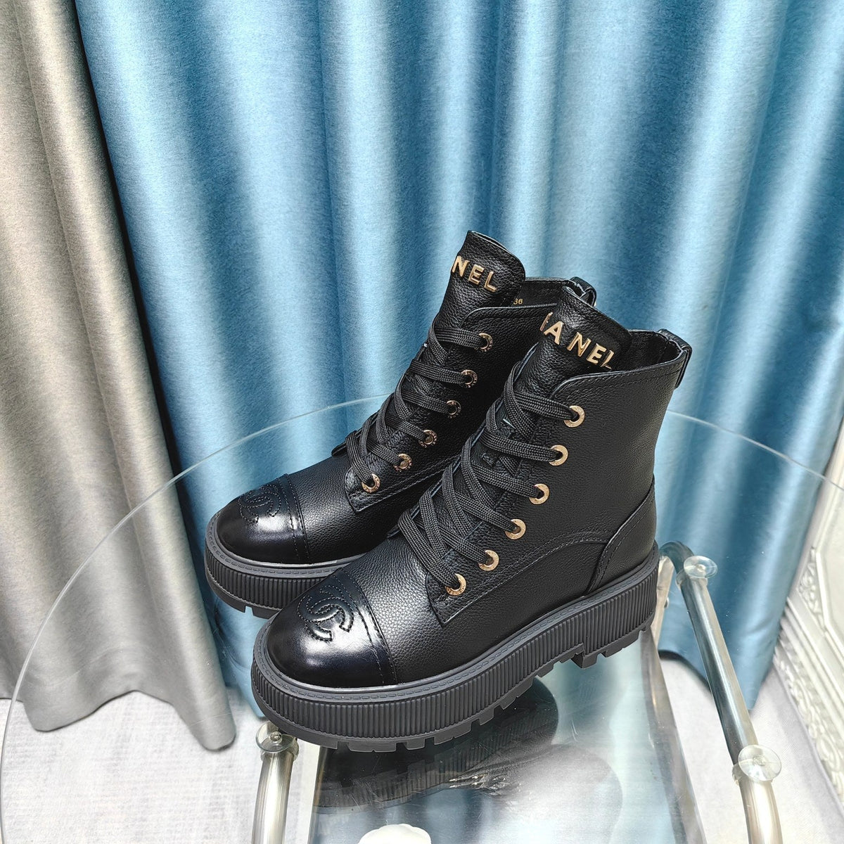 CC Ankle Boots Black Lambskin