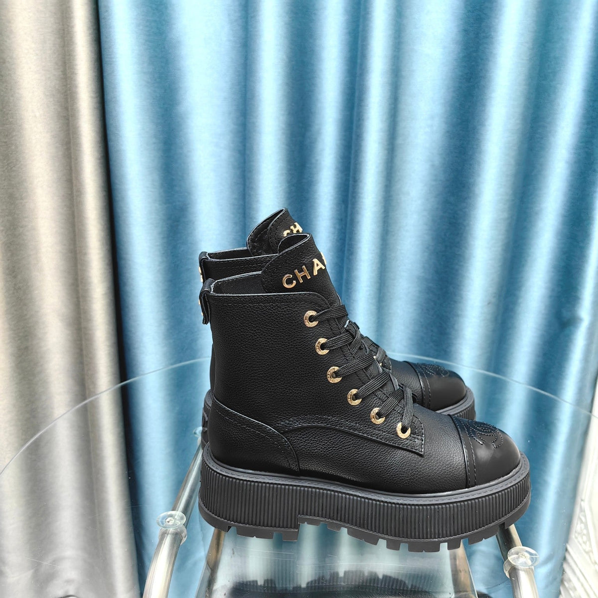 CC Ankle Boots Black Lambskin