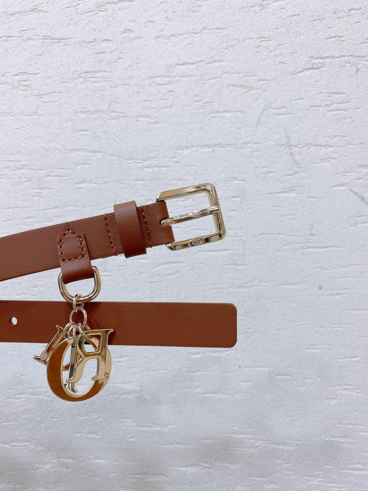 Dior 2026 CD Logo Charm Belt 25mm Cowhide 178776