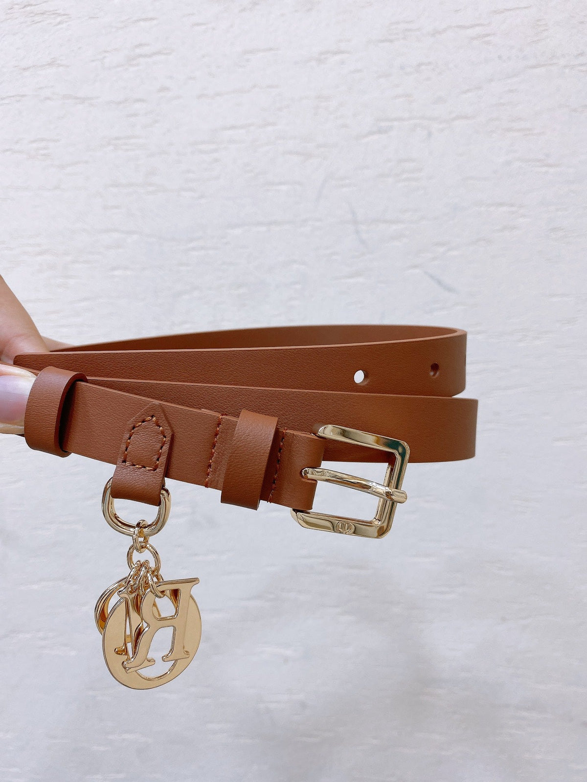 Dior 2026 CD Logo Charm Belt 25mm Cowhide 178776