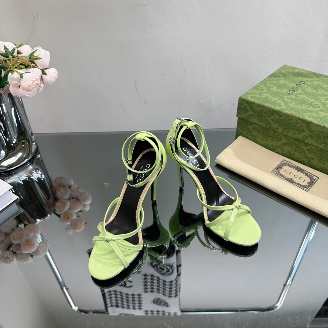 GG 105 STRAPPY SANDAL LIGHT GREEN LAMBSKIN