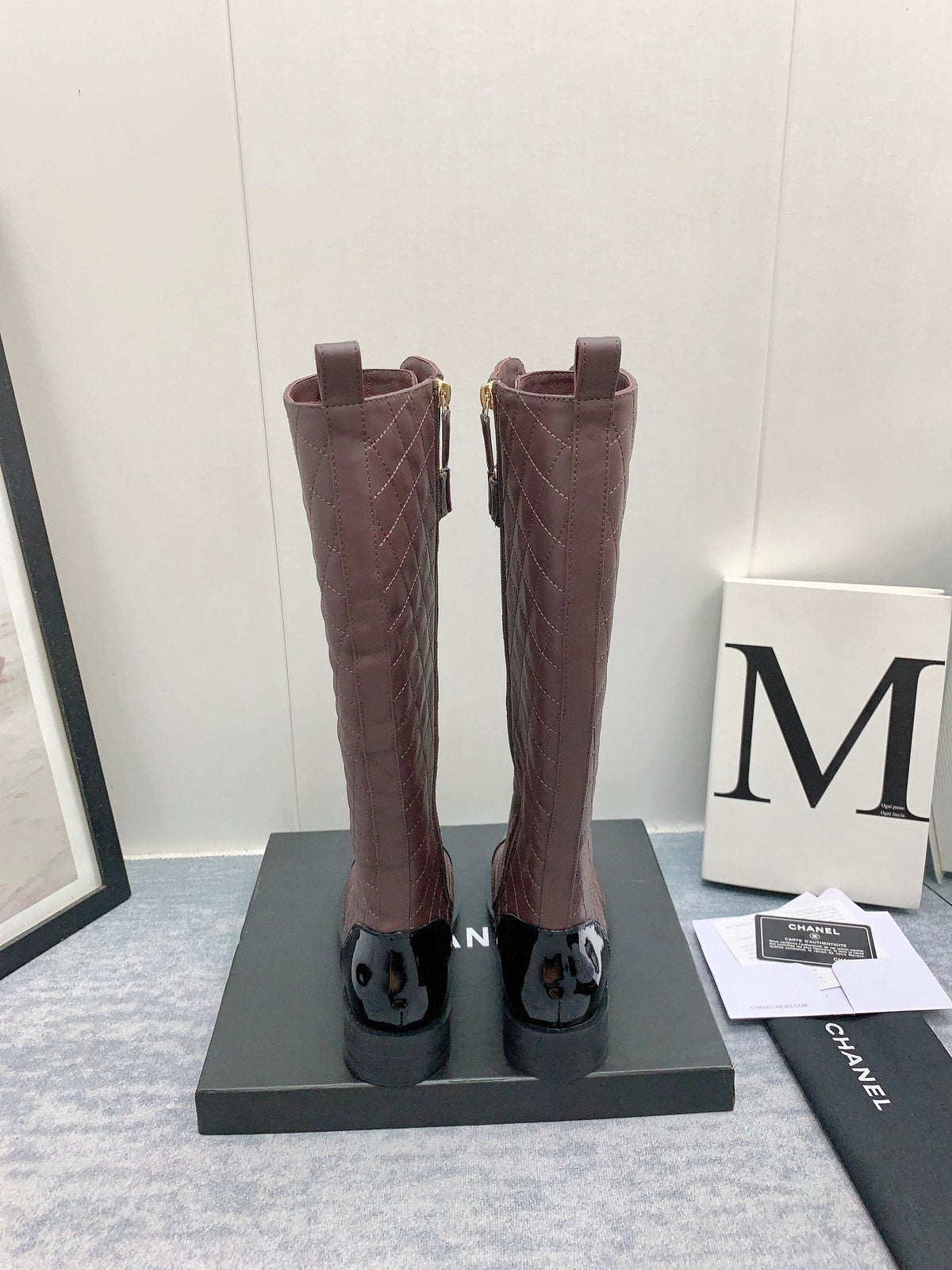 Chanel 2026 Quilted Lace-Up Combat Boots Calfskin 162266