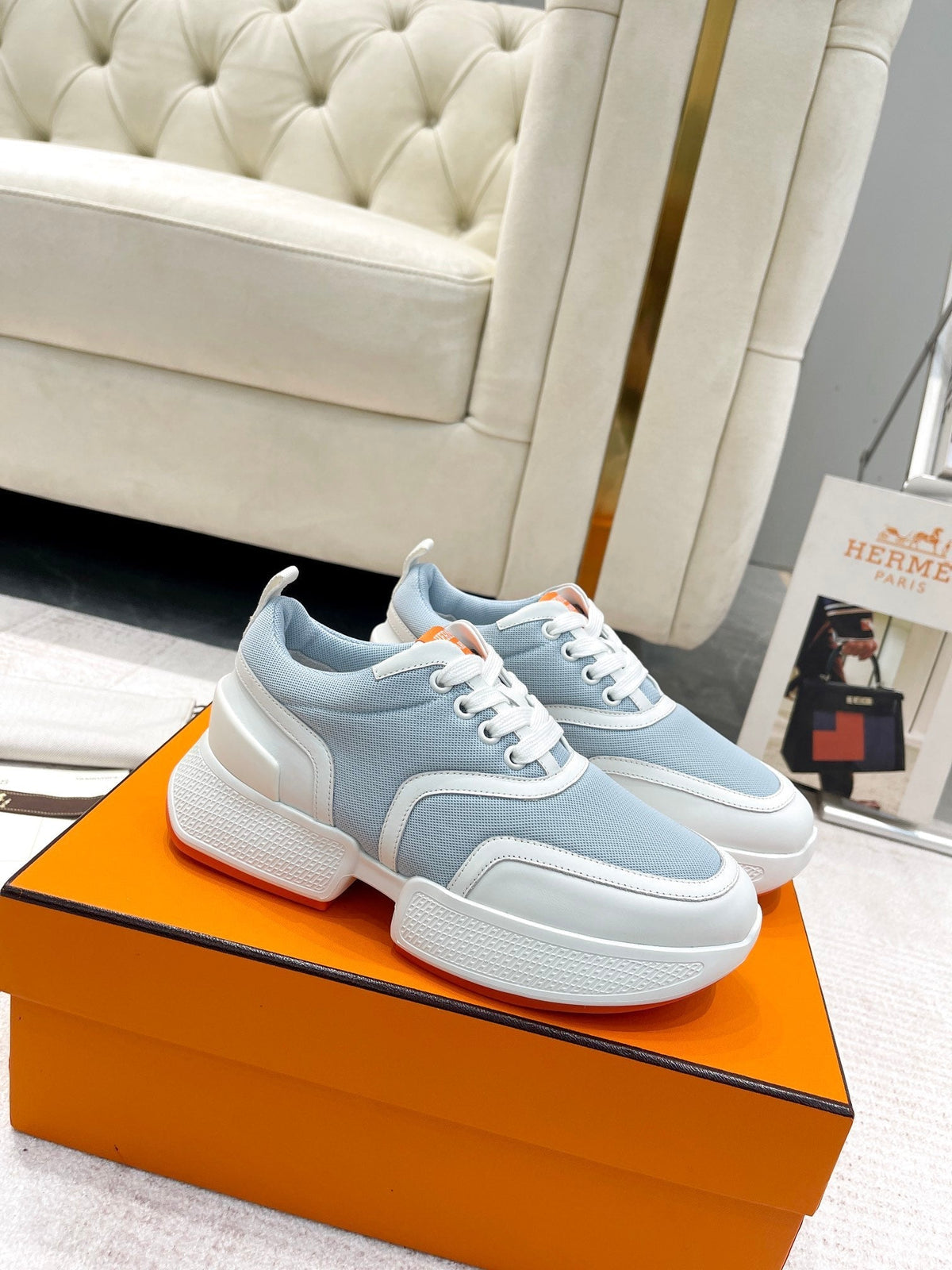 HM Giga Sneaker Baby Blue Fabric 206286